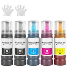 5 PCS 512 Ink Refill Bottles For ET7700 ET7750 Ecotank Black Color Mix picture