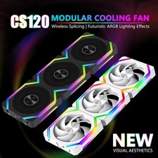 JUMPEAK CS120 ARGB 120mm PWM Case Fan 1800RPM Fluid Bearing 61.7 CFM picture
