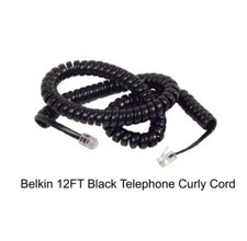 Belkin F8V101-12BK Pro Series Coiled Telephone Handset Curly Cable 12 FT Black picture