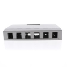 Hubbell Gray 6-Port Data Voice Media Keystone Housing Surface Mount Box ISB6GY picture
