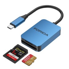 USB C SD Card Reader Dual Slot High Speed 175MBs TF Memory Adapter picture