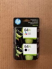 2026/5 GENUINE SET 2 HP 64XL LARGE BLACK/COLOR CARTRIDGES ENVY 6260-7970 TANGO picture