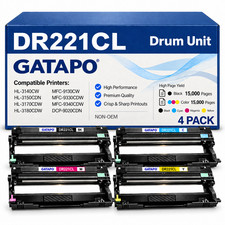 DR221CL 4PK Drum Units Set BK/C/M/Y for Brother HL-3140CW HL-3170CDW MFC-9130CW picture
