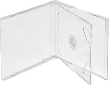 Pack of STANDARD Double CD Jewel Cases with Clear Tray 10.4mm 2 Disc CD Cover picture