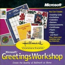 Hallmark Connections Greetings Workshop PC CD print personalized cards invites picture