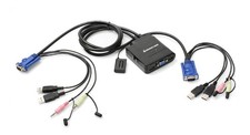 2-Port USB VGA KVM Switch - 2048x1536 Resolution, 2.1 Stereo Audio, Plug & Play, picture