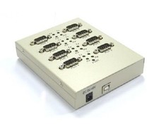 VSCom USB to 8-port serial adapter, RS232, metal, transmit/receive LEDs, FTDI picture