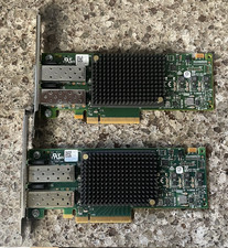 Lot of 2 Dell 0RXNT1 Emulex LPe31002 16Gb SFP+ Dual Port FC HBA picture