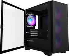 AIR 100 ARGB Black Micro ATX Computer Chassis with Tempered Glass and Fans picture