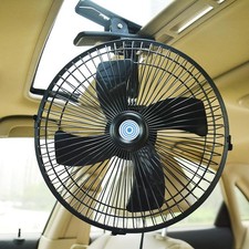 CYDZSW 12v Clip Fan for Car,10 inch Portable 90° Rotation 10 inches, Black picture