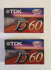 NEW Lot of 2 TDK D60 high output 60db audio cassette tape IEC1 TYPEI picture