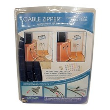 Blue Cable Zipper Complete Cable Wire Management System 8ft Kit 3/4