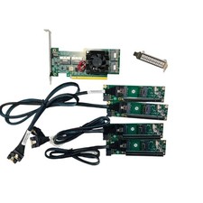 PLX8749 PCI Express x16 to 4x SFF-8654 8I Adapter PCI-E X8 + 4*Baseplate 4*Cable picture