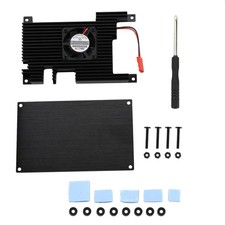 Aluminum Cover+Base+ Passive Cooling Fan+ Silicone Heatsinks For Orange Pi 5 N picture