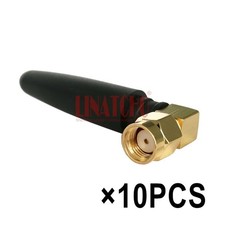 10PCS Stubby Right Angle RP SMA Male Jack Connector Small 2.4GHz WIFI Antenna picture