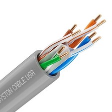 Syston Cat 6e Ethernet Cable 500 ft CMR UTP 23 AWG 600 MHz Bulk Bare Copper Wire picture
