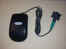 VINTAGE BELKIN 3-Button PS/2 & MS Classic Mouse F8E201-BLK SERIAL ADAPTER picture