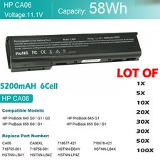 🧡LOT CA06 CA06XL Battery For HP ProBook 640 645 650 655 G0 G1 718756-001 6Cell picture