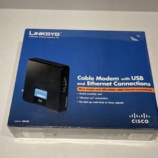 Linksys CM100 100 Mbps Cable Modem with usb and Ethernet connections picture