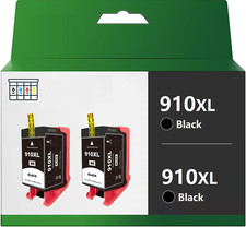 2pk Ink Cartridge for HP 910 XL Black OfficeJet 8010 8025 8035 8028 8022 picture
