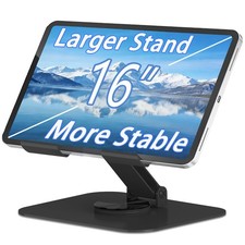 TAPMEI Metal Tablet Stand, Adjustable 360° Rotation Tablet Holder Compatible ... picture