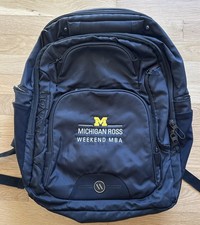 Eleven University Of Michigan Weekend MBA Business School Black Backpack Bookbag picture