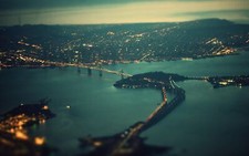 Landscape bridge san francisco usa city lights cityscape Custom Gaming Mat Desk picture