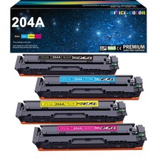 OFFICE-COLOR 204A Toner Cartridges 4 Pack Replacement For HP 204A M180nw Toner picture
