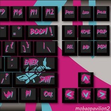 New Game League of Legends Jinx Theme Keycaps for Mechanical Keyboard 108 Keys picture