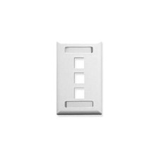 ICC IC107S03WH Faceplate 3 Ports EZ/HD Single Gang picture