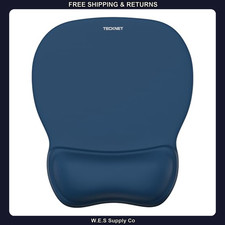 TeckNet Ergonomic Mouse Pad, Gel Wrist Rest, Non-Slip PU Base, Navy, 9.5 x 8.1 picture