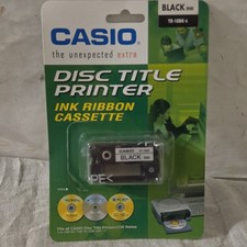 Casio TR-18BK-S Black Ink Disc Title Printer Ink Ribbon Cassette picture