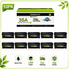 10x Black Toner Cartridge CB435A 35A For HP Laserjet P1005 P1006 P1003 Printer picture