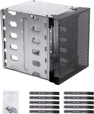 Hard Drive Cage, Galvanized Steel Plate Hard Driver Tray with Fan Space, 5.25