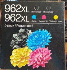 HP 962 XL 5 PACK (6ZA57AN) EXPIRES 12/2027 FREE SAME DAY SHIPPING GENUINE 100% picture