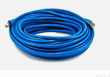 50-FT 24AWG Cat6A SFTP Ethernet Stranded Copper Network Cable Blue RoHS picture