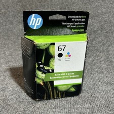 HP 67 Black & Tri-Color Ink Cartridges Combo Pack New OEM Exp 01/2024 picture