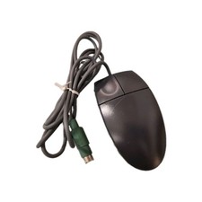 VINTAGE LOGITECH CHARCOAL COLOR M-S34 2 BUTTON PS2 MECHANICAL MOUSE RM3-SB4-12 picture