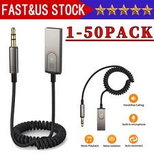 USA Aux to Bluetooth 5.1 Adapter 3.5mm Bluetooth Receiver Microphone for Car Lot picture