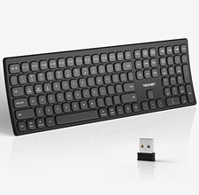 TeckNet Slim Wireless USB Keyboard, Black English QWERTY picture