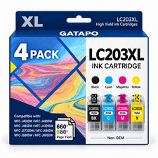 4PK LC203XL High Yield Ink for Brother MFC-J460DW J485DW J680DW J880DW J885DW picture