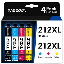 FADSOON® 212XL-4PK  (BK/C/M/Y)Compatible with WorkForce WF-2810 WF-2830 WF-2850 picture
