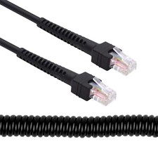 NFHK RJ45 Cat6 8P8C UTP Male to Male Stretch Coiled Cable LAN Ethernet Networ... picture
