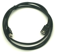 USB B Extension Cable B-Male to B-Female Black 6FT picture
