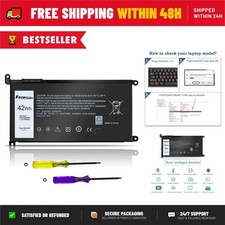 42Wh WDX0R Battery Replacement for Dell Inspiron 13 15 17 3CRH3 picture