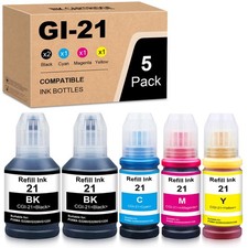 GI 21 GI21 Ink Bottles Replacements for Ink Refill for G3270 G3290 G4280 picture