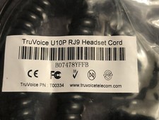 x13 Each = TruVoice Plantronics U10PS RJ9 Headset Direct Connect Cord #T00334 picture