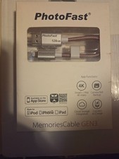 iPhone 128GB I Flash Drive USB 3.0 Memory Cable OTG by Gigastone Photofast picture