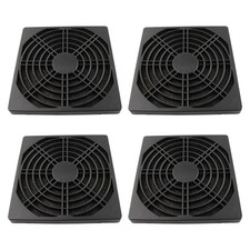 4 Pcs 120mm Black Square Plastic Cooling Fan Filter Cover, Dust Black,120mm picture