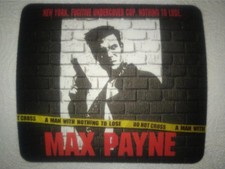 RARE Max Payne Mousepad PC Pre 9/11 Sam Lake Vintage Remedy Promo Item Near Mint picture